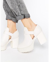 Monki Cerise White Cut Out Shoe Boots