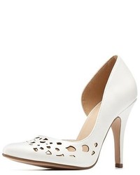 Charlotte Russe Delicious Laser Cut Out Pointed Toe Pumps