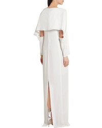 Chalayan Cutout Crepe Maxi Dress White