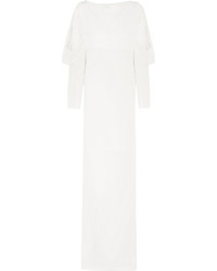 Chalayan Cutout Crepe Maxi Dress White