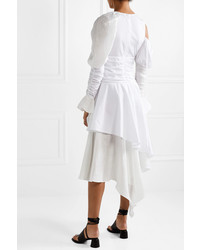 Loewe Cutout Ruffled Cotton And Maxi Dress