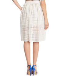 Kiind Of Perforated Faux Leather Midi Skirt