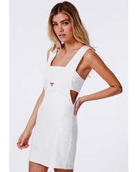 Missguided Fay Cut Out V Neck Bodycon Dress White
