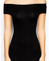 Asos Tall Bardot Body Conscious Dress With Cut Out Back