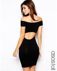 Asos Tall Bardot Body Conscious Dress With Cut Out Back