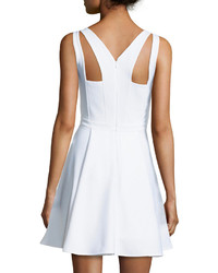Versace Sleeveless Cutout A Line Dress White