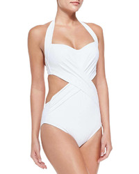 Jets By Jessika Allen Cross Front Cutout One Piece Swimsuit