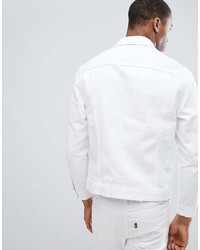 Bershka Denim Jacket In White