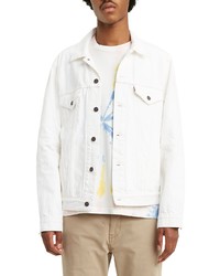 mens white levi jean jacket