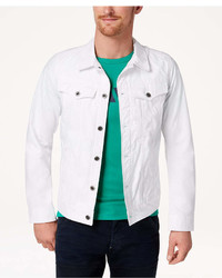 G Star G Star Raw D Staq Slim Fit White Denim Jacket Created For Macys