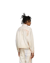 Tanaka Off White And Multicolor Denim Classic Jacket