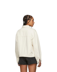 Agolde Off White Denim Charli Oversized Jacket