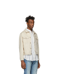 Naked and Famous Denim Off White Denim Seed Jacket