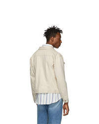Naked and Famous Denim Off White Denim Seed Jacket