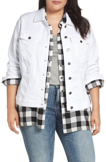 white denim jacket: Women's Plus-Size Jackets & Blazers | Dillard's