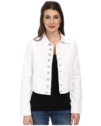 Jag Jeans Savannah Denim Fitted Jacket In White Denim