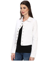 Jag Jeans Savannah Denim Fitted Jacket In White Denim