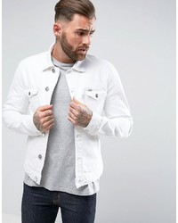 Wrangler The Slim Authentic Denim Jacket White Ripped