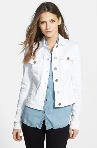 paige white denim jacket