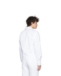 Random Identities White Denim Jacket, $198 | SSENSE | Lookastic