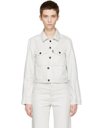 Vetements White Levis Edition Reworked Denim Jacket