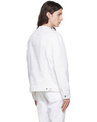 Maison Margiela White Raw Collar Denim Jacket