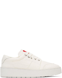 White Denim Low Top Sneakers