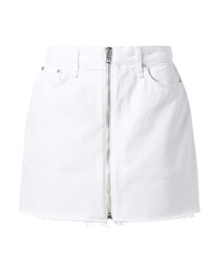 Rag & Bone Anna Frayed Denim Mini Skirt