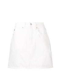 calvin klein white denim skirt