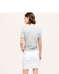 LOFT Denim Skirt In White