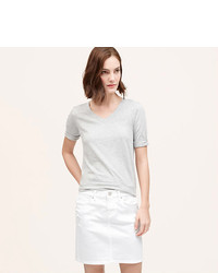 LOFT Denim Skirt In White