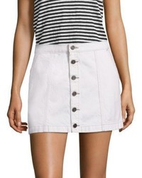 Joie Emeralda Button Front Denim Mini Skirt