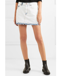 Marc Jacobs Frayed Denim Mini Skirt