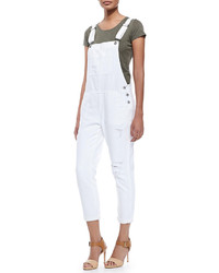 AG Jeans Ag Finn Distressed Cuffed Overalls