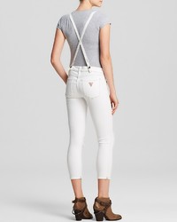 GUESS Overalls Carlie Slim In True White With Destroy