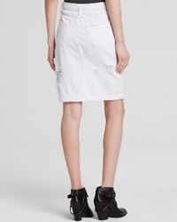 Rag and Bone Rag Bonejean Skirt Denim In Shredded White