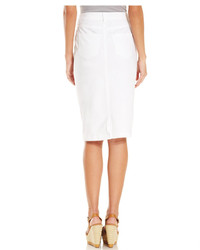 Style&co. Style Co Tummy Control Denim Skirt Bright White Wash
