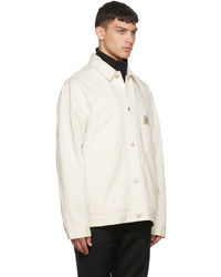 CARHARTT WORK IN PROGRESS Off White Double Front Jacket
