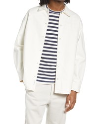 Closed Organic Cotton Denim Overshirt Jacket In Ivory At Nordstrom
