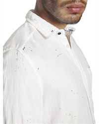Diesel Stained Light Cotton Linen Denim Shirt