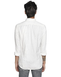 Diesel Stained Light Cotton Linen Denim Shirt