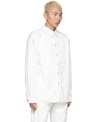 Y/Project White Classic Snap Panel Denim Shirt