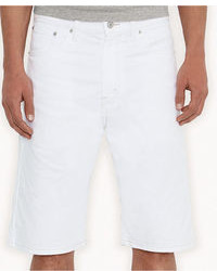 Levi's 569 Loose Straight Fit White Bull Denim Shorts