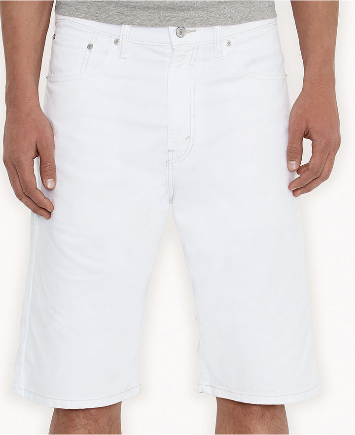 Levi's 569 Loose Straight Fit White Bull Denim Shorts | Where to ...