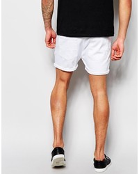 Asos Brand Denim Shorts In Slim Fit Shorter Length