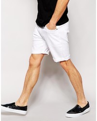 Asos Brand Denim Shorts In Stretch Slim Fit Mid Length