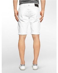 Calvin Klein Classic Fit White Wash Jean Shorts