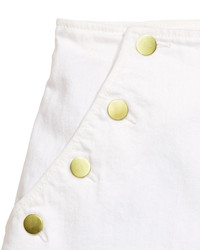 H&M Denim Shorts White Ladies