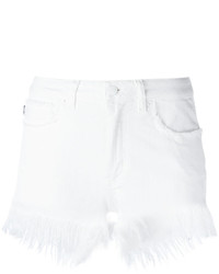 Love Moschino Frayed Hem Denim Shorts