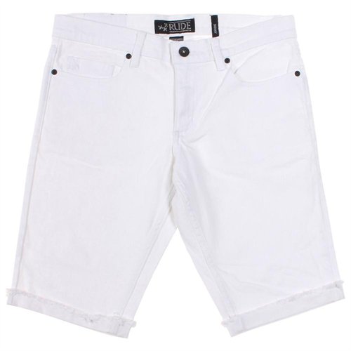 RUDE White Skinny Denim Shorts, $34 | buy.com | Lookastic